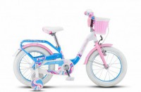 Детский велосипед Stels Pilot-190 16" V030 Белый розовый голубой 2022 - магазин СпортДоставка. Спортивные товары интернет магазин в Москве 