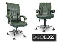 Офисное массажное кресло EGO BOSS EG1001 Малахит в комплектации ELITE натуральная кожа - магазин СпортДоставка. Спортивные товары интернет магазин в Москве 
