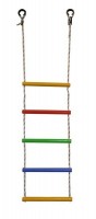 Детская веревочная лестница для ДСК 5 перекладин цвет радуга ЛВ5-3В - магазин СпортДоставка. Спортивные товары интернет магазин в Москве 