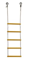 Детская веревочная лестница для ДСК  5 перекладин желтая ЛВ5-2В - магазин СпортДоставка. Спортивные товары интернет магазин в Москве 