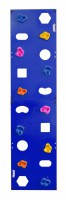 Скалодром пристенный 500*2000 стандарт ЭЛЬБРУС (10 зацепов) синий с отверстиями - магазин СпортДоставка. Спортивные товары интернет магазин в Москве 